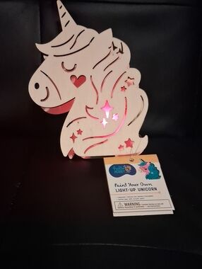 Light-Up Pink Unicorn Decorative Lantern Accent by